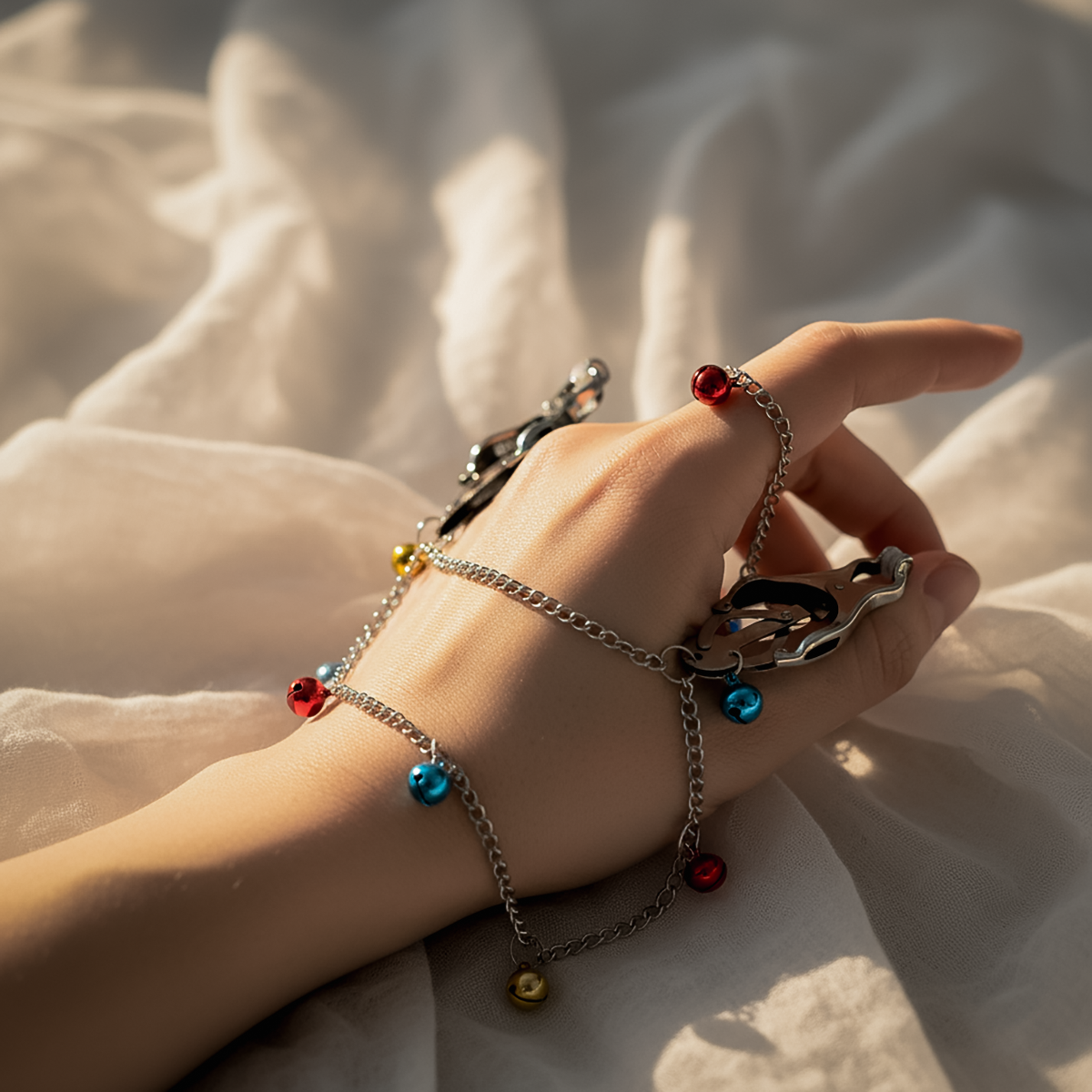 Kjetting og bjeller brystvorte-klemmer